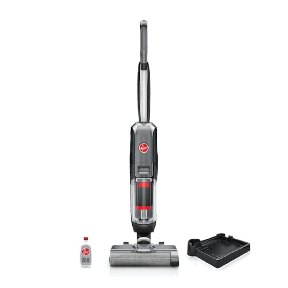 เครื่องดูดฝุ่น ถูพื้น ด้ามจับ HOOVER STREAMLINE ทำความสะอาดชิดขอบผนัง และระบบทำความสะอาดด้วยตัวเอง (สายไฟยาว 7.6 เมตร)  สีเทาดำ